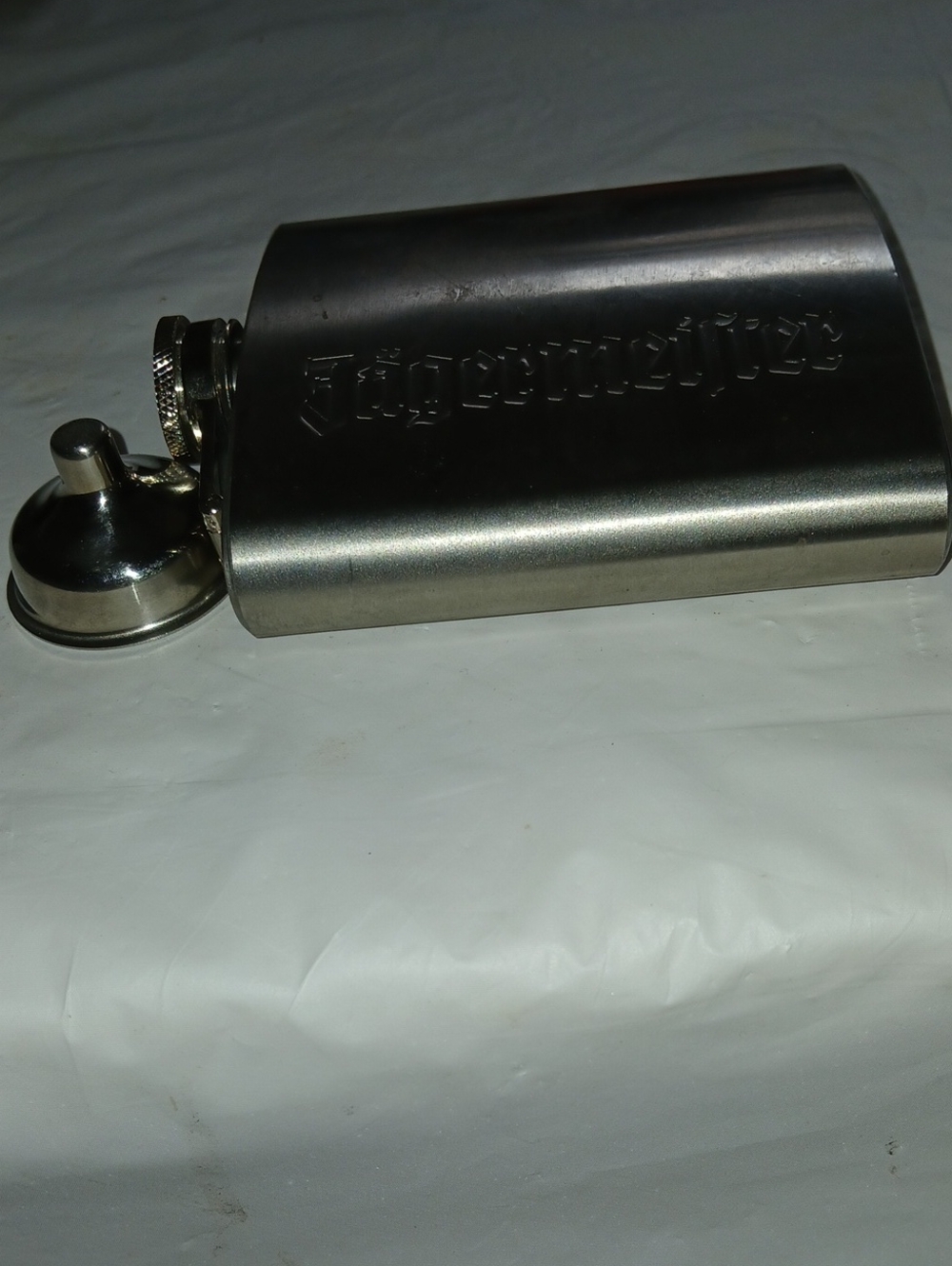 Classic Silver Stainless Steel Hip Flask - Branded Emboss